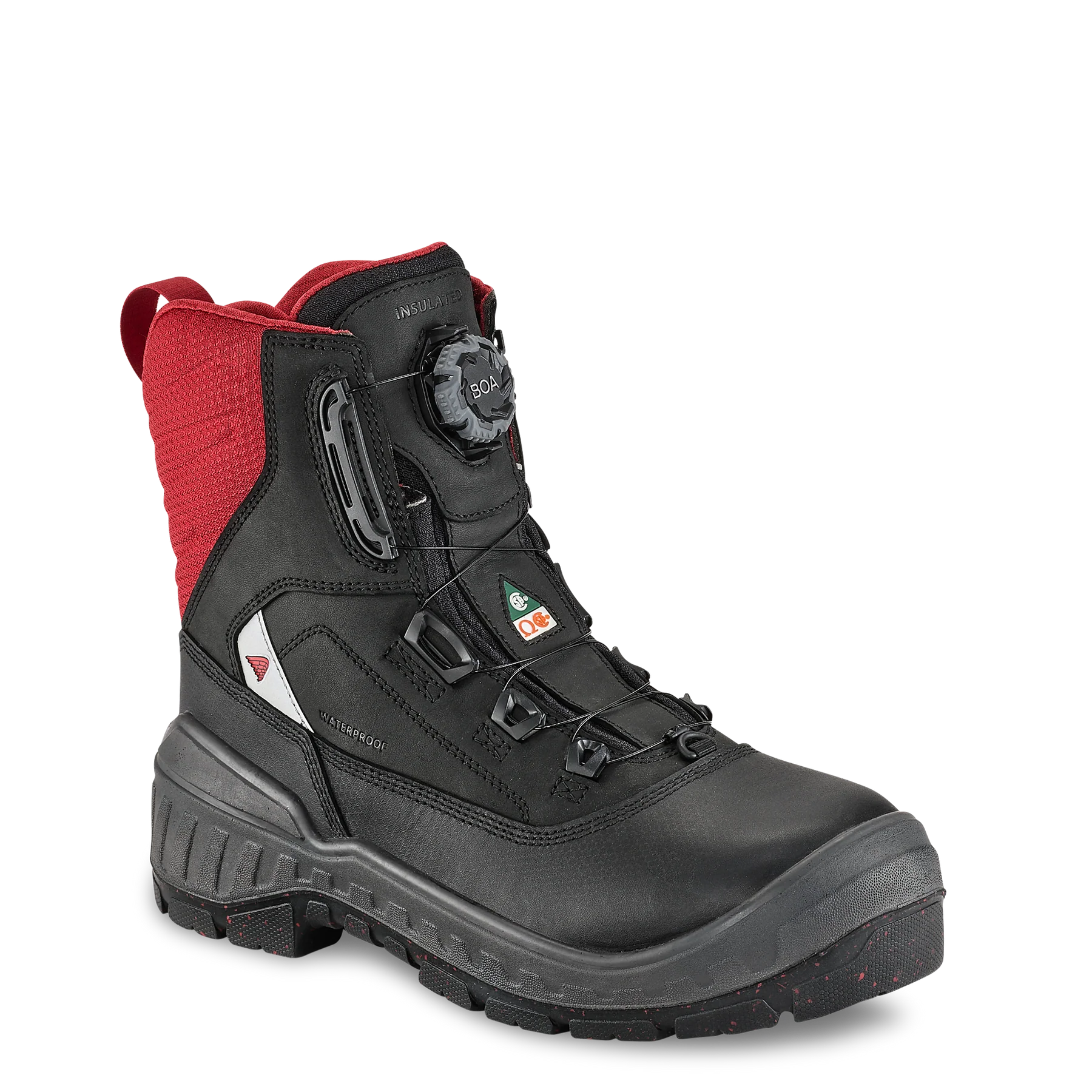 Red Wing Polar X 3265 8" Boa Boot Black and Red