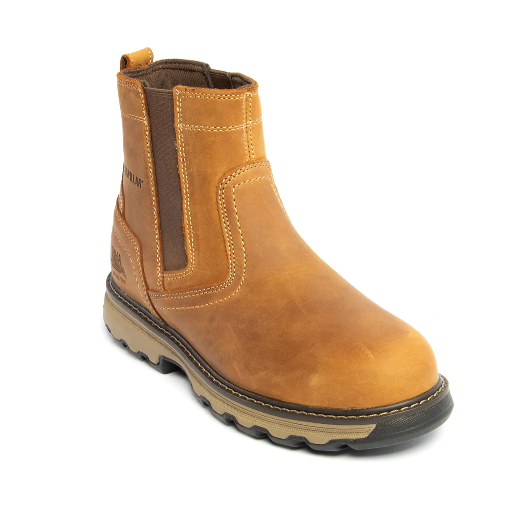 CAT 7069 S1P/SRA/HRO Pelton Dark Beige/Tan Safety Dealer Boot