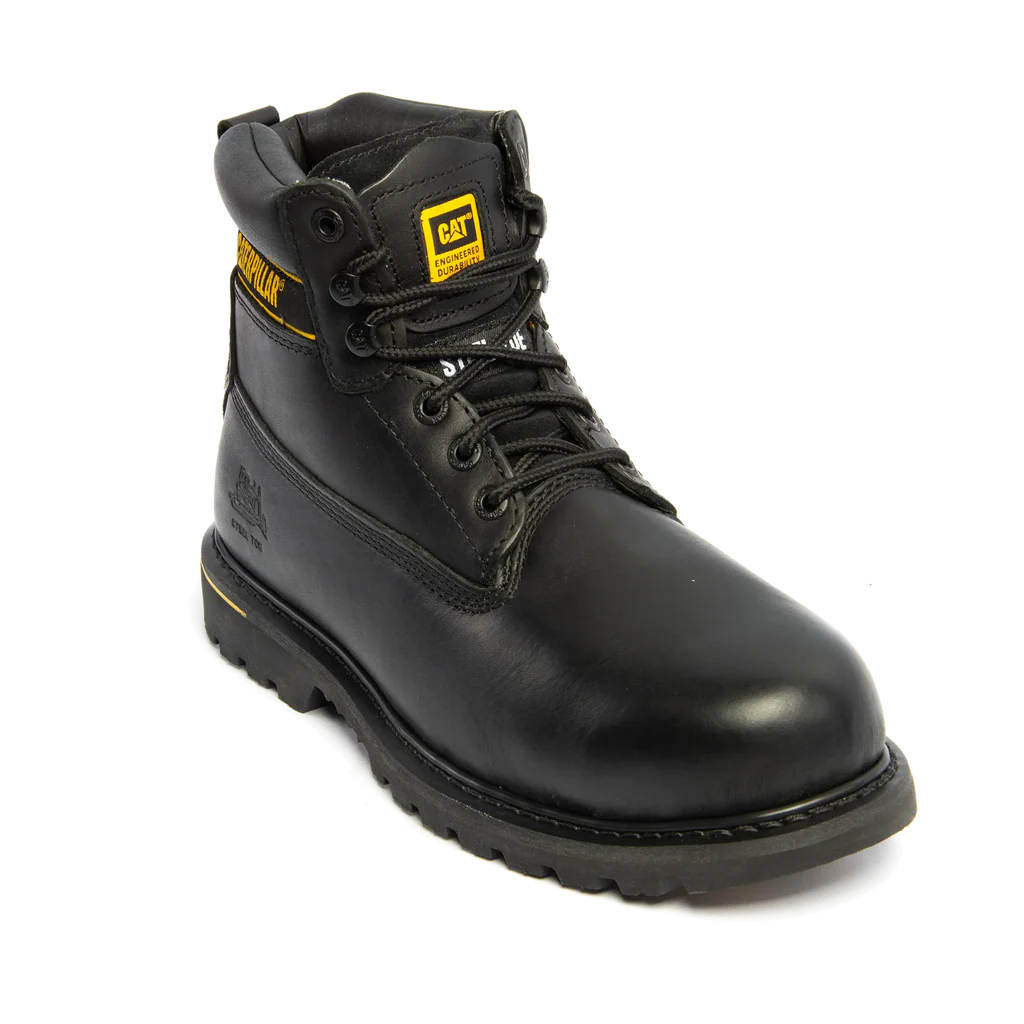 CAT 7040 SB SRC HRO Holton Black Leather Steel Safety Boot