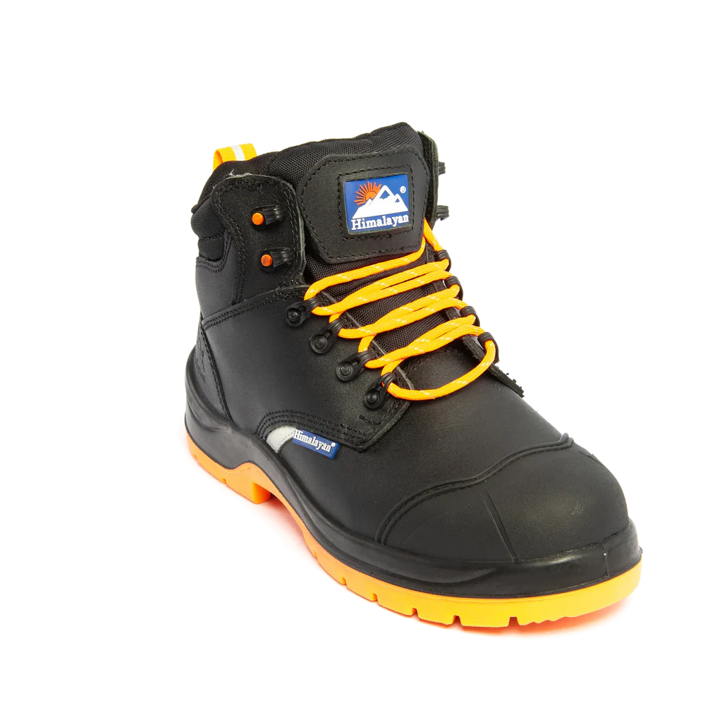 Himalayan 5400 S3/SRC Black Reflecto Safety Boot with Orange Sole
