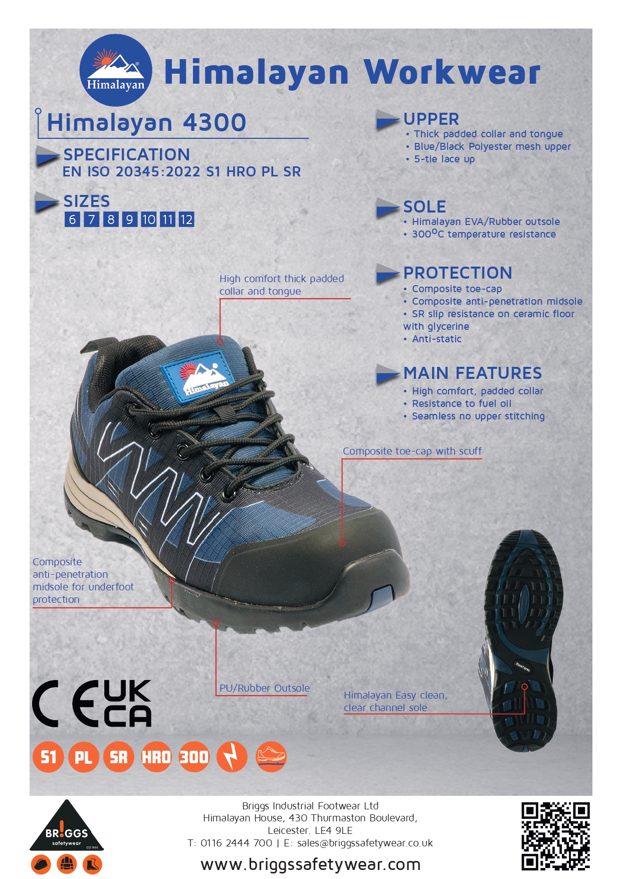 Himalayan 4300 S1P/SRC Composite Navy Safety Trainer