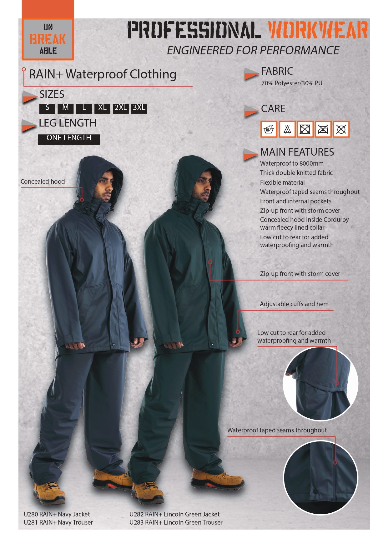 Unbreakable U283 Rain+ Green Trouser